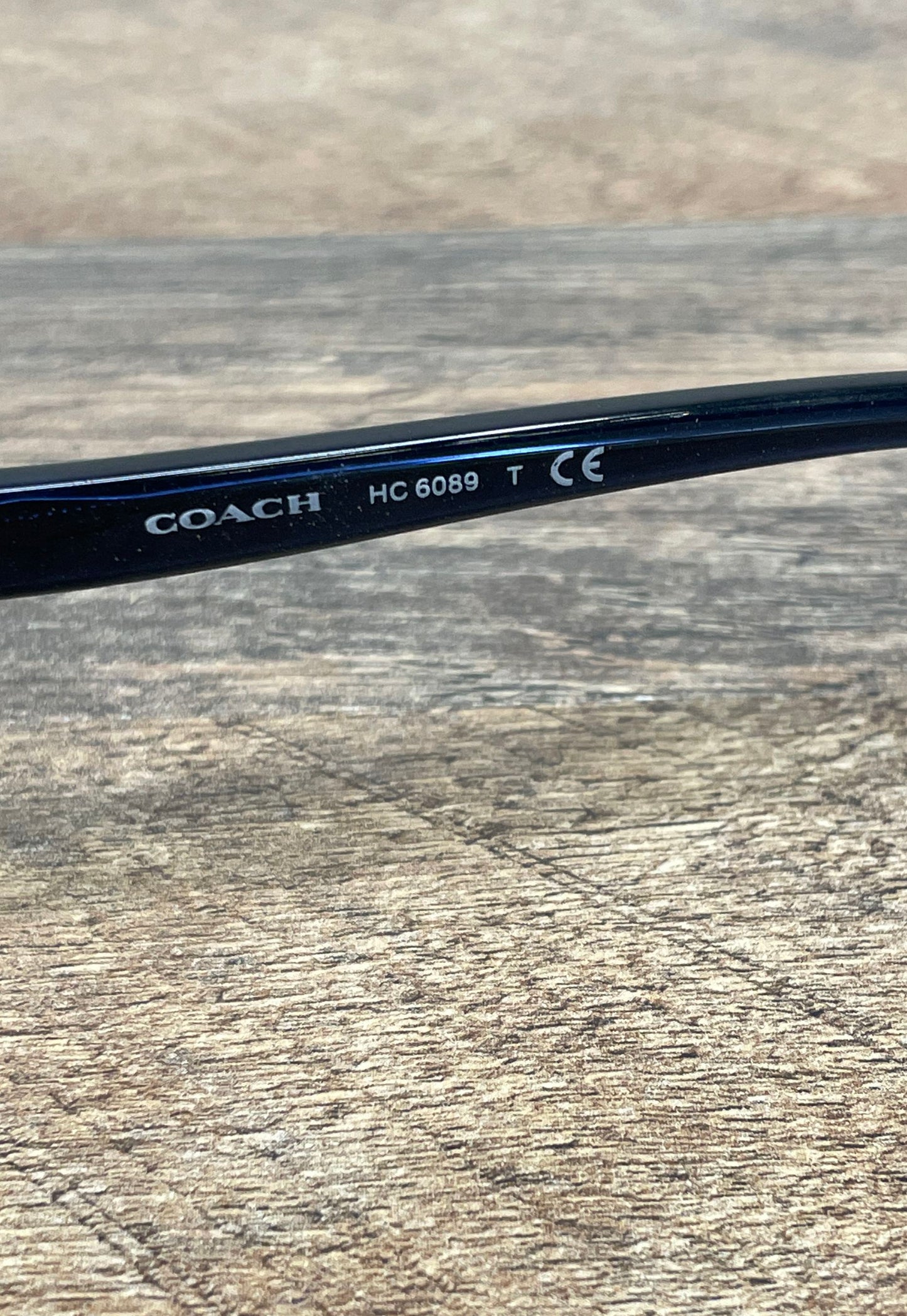 Coach HC 6089 Eyeglass Frames Denim Taupe Glitter Gradient 51-16-135 Owl Case