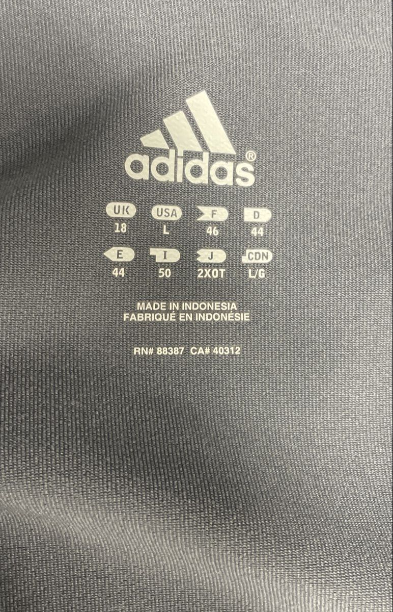 Adidas Women's Gray 3-Stripe Full Zip Performance Track Jacket Sz L