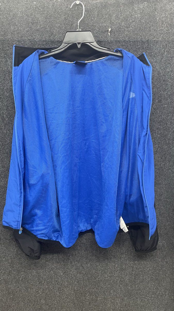Vintage 2004 Adidas 3-Stripes Windbreaker Jacket Blue Black Sz XL
