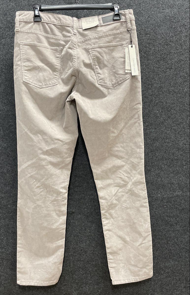 Calvin Klein Women's Ultimate Skinny Corduroy Pants Taupe Tan Size 12x30 NWT