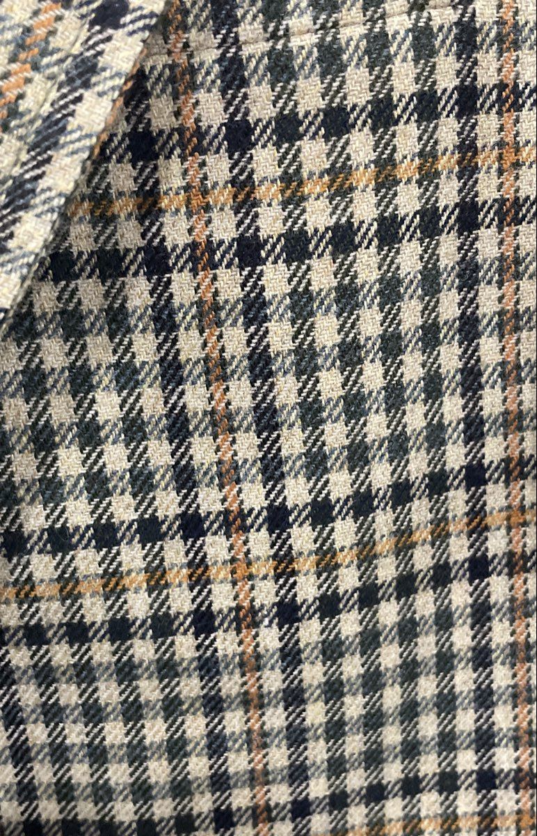 Vintage 80s Stanley Blacker Men's Plaid Check Blazer Sport Coat Green Brown