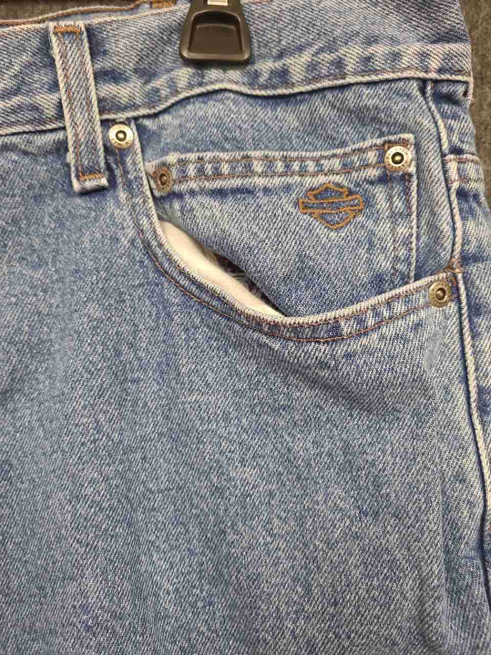 Vintage 90s Harley-Davidson Relaxed Fit Light Wash Denim Jeans Sz 38x30