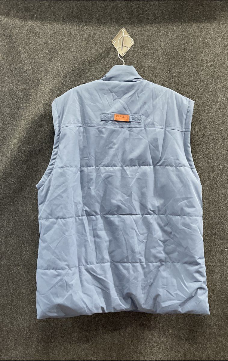 Coolchoice Men's Blue Quilted Puffer Vest Snap Front Outdoor Mock Neck Size XL