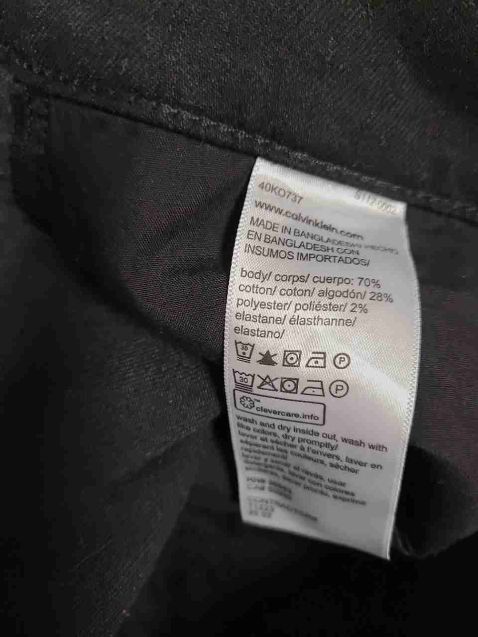 Calvin Klein Jeans Men's Classic Black Stretch Denim Jeans NWT Sz 34x30