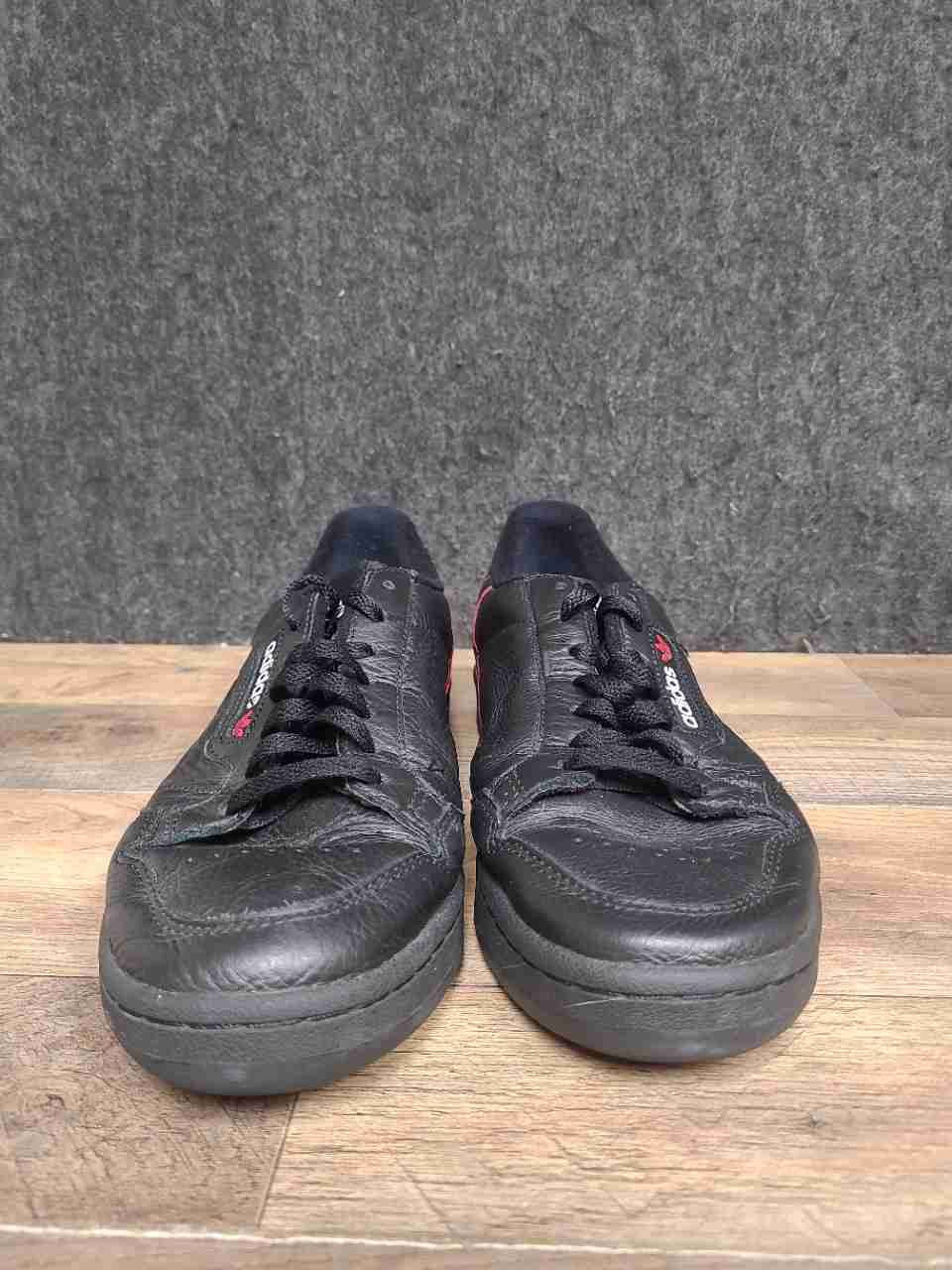 Adidas Continental 80 Core Black Scarlet Navy Sneakers Men's Size 8.5