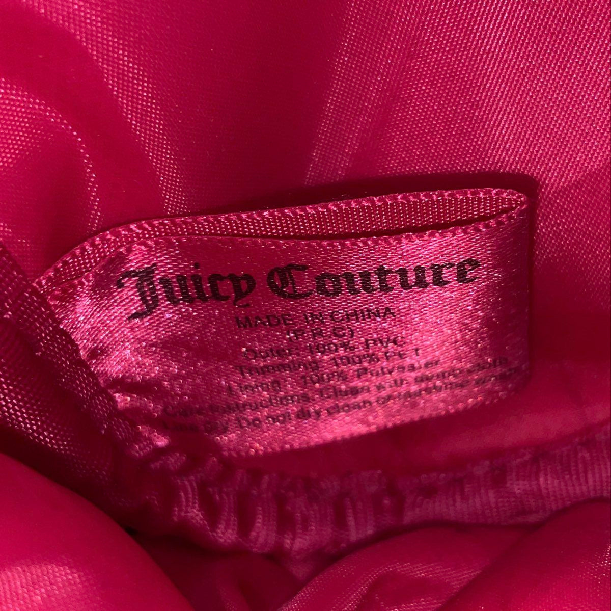 Juicy Couture Pink Faux Leather Backpack Black Sequin Gold Tone Hardware