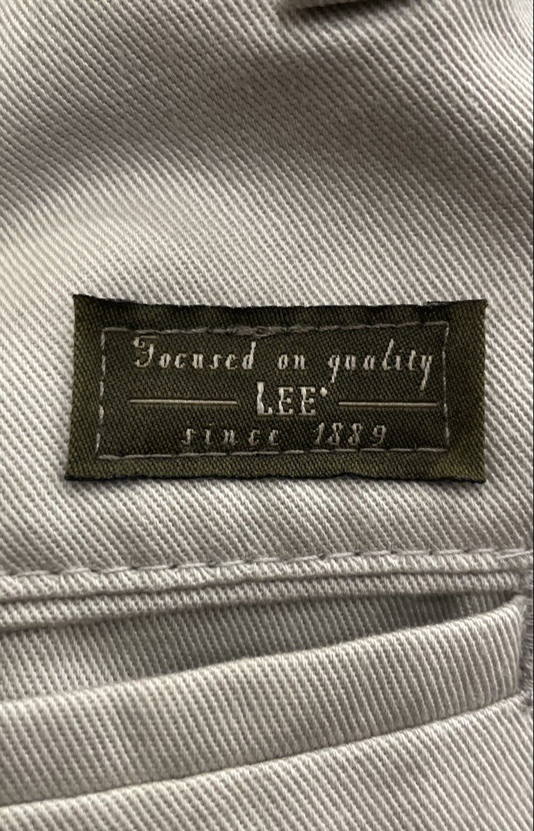 Lee Men's Grey Chino Trousers 100% Cotton Twill Flat Front Pants Sz 32x30
