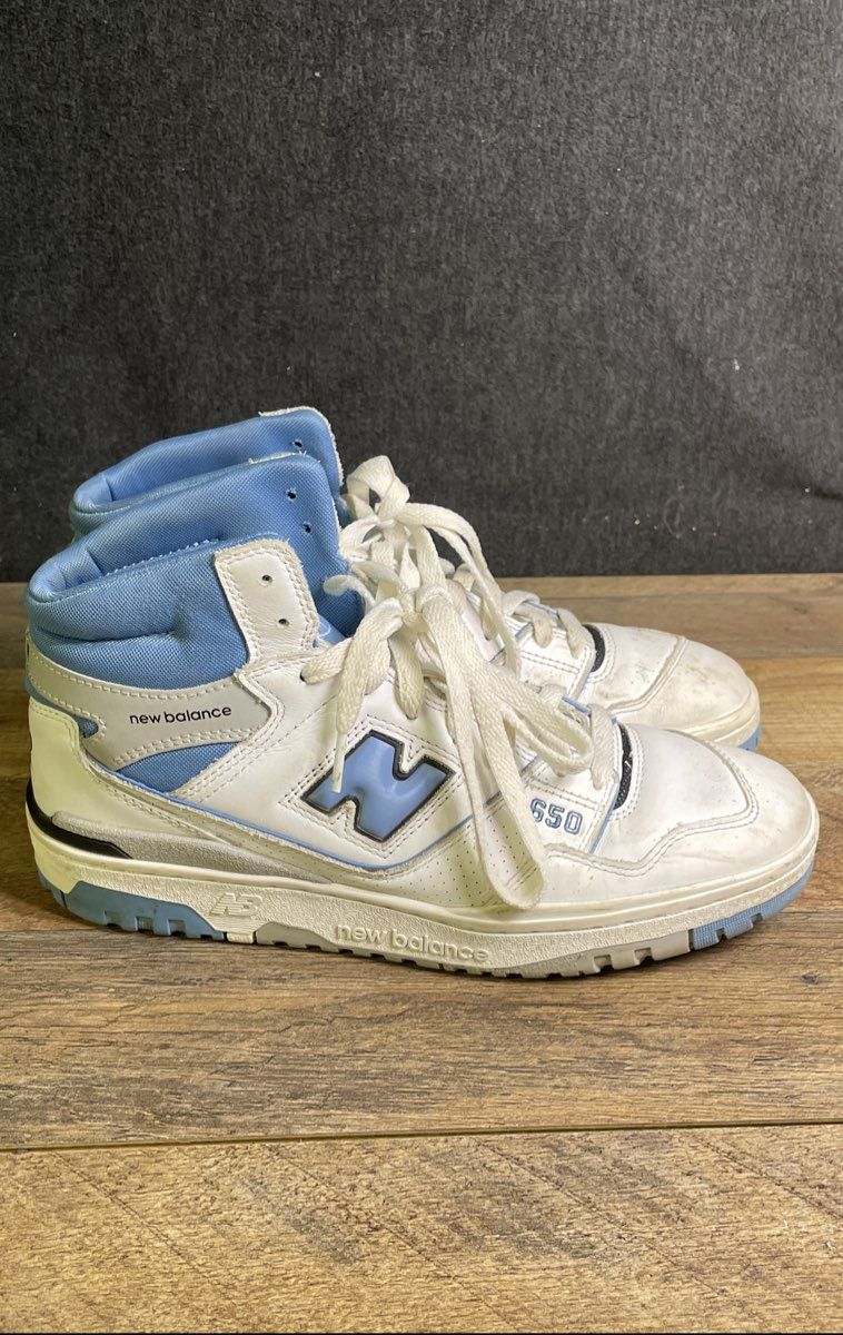 New Balance 650R White Heritage Blue High Top Sneakers Men's Size 8.5