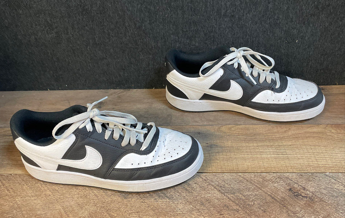 Nike Court Vision Low Next Nature Black White Sneakers Women's Size 9