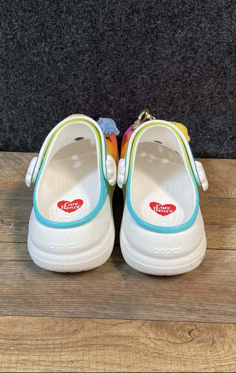 Crocs Classic Clog Rainbow Platform Slides Women's 7 Men's 5
