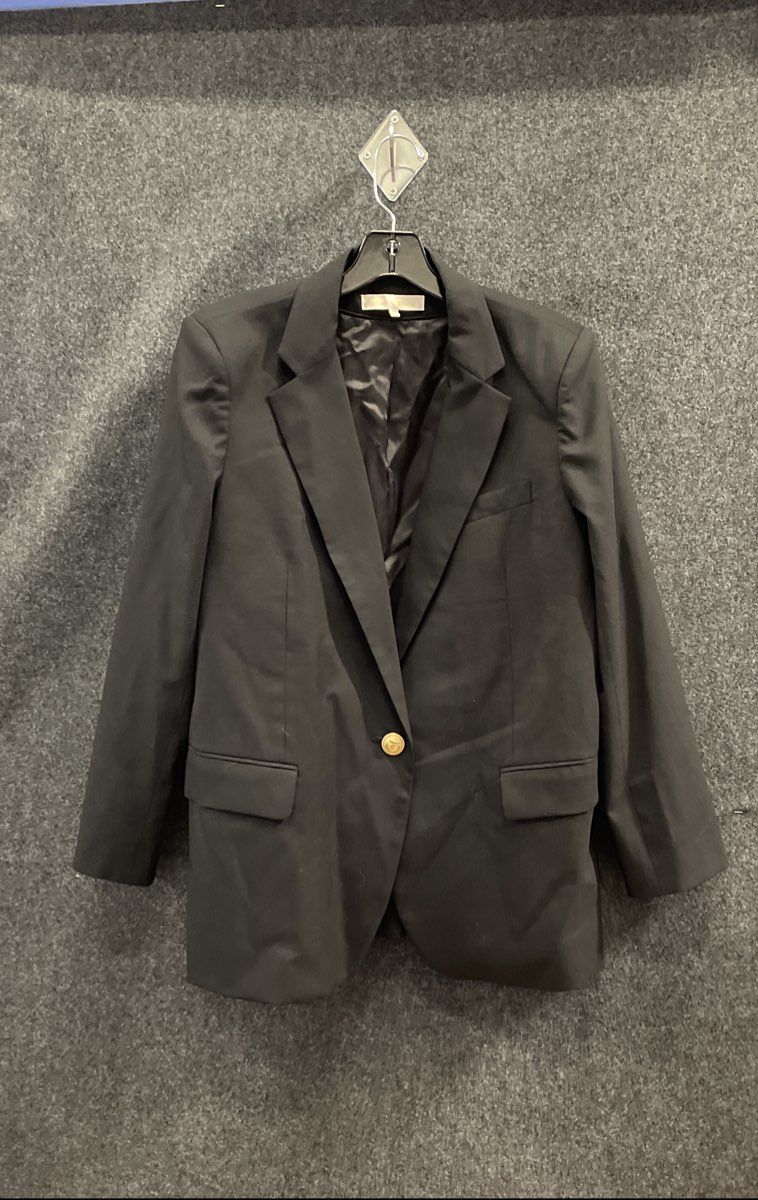 Vanessa Bruno Women's Black Blazer Jacket Gold Button Single Breasted Sz 40