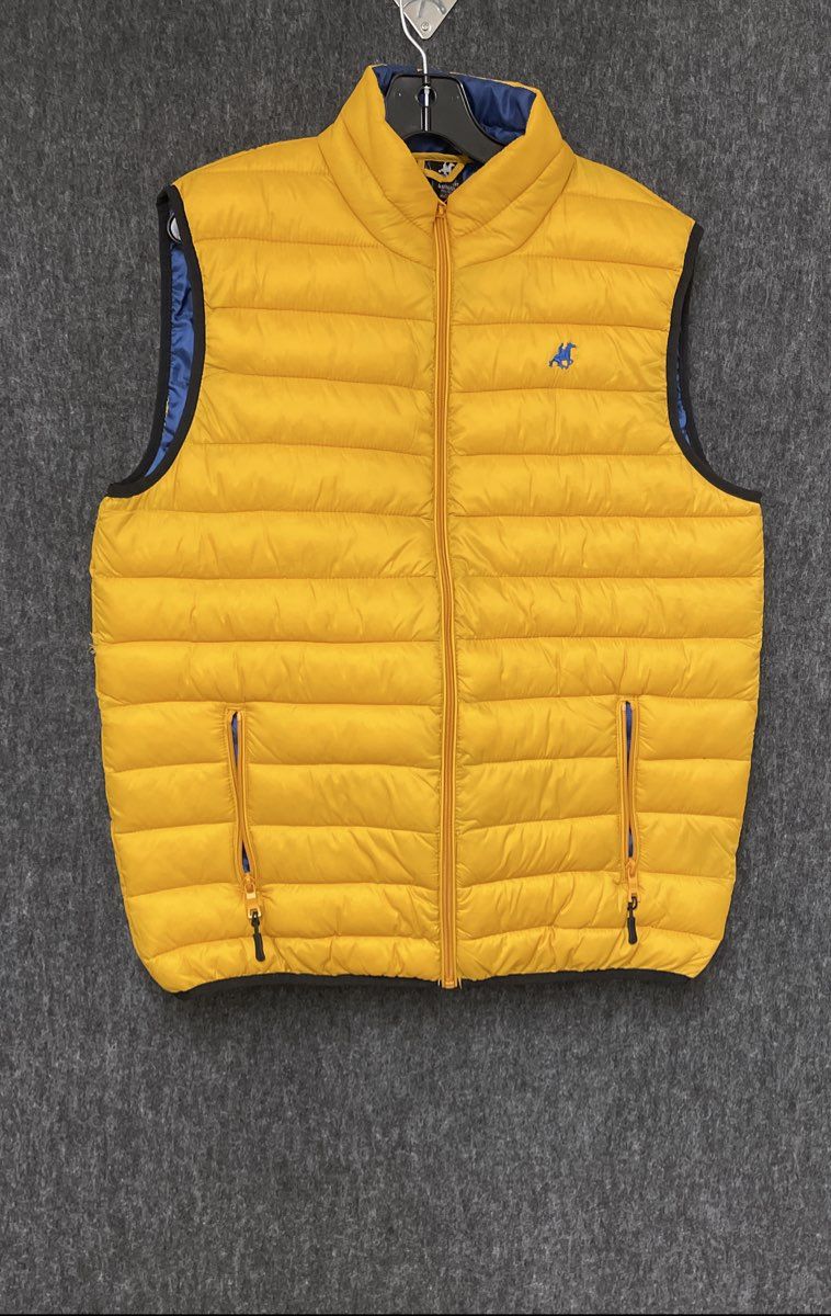 U.S. Grand Polo Equipment & Apparel Men's Yellow Packable Puffer Vest Sz L