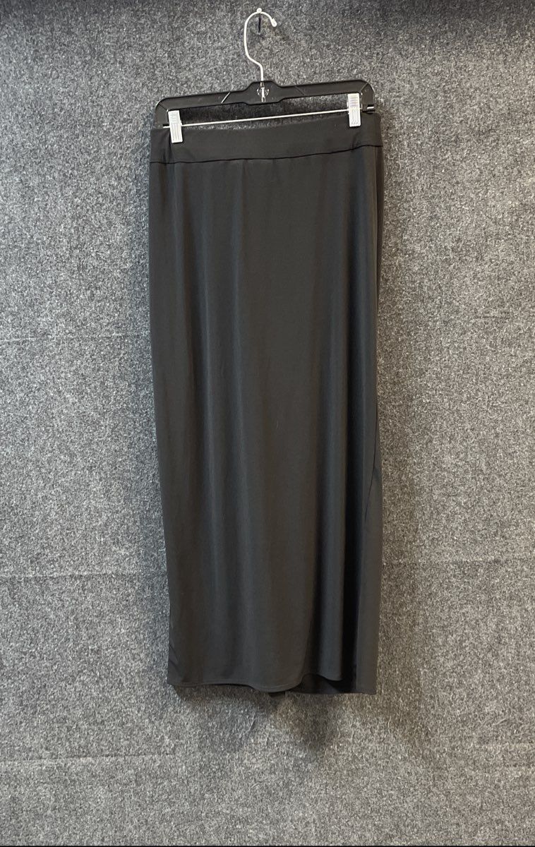New York & Company Women's Black Draped Stretch Jersey Maxi Skirt Size M NWT