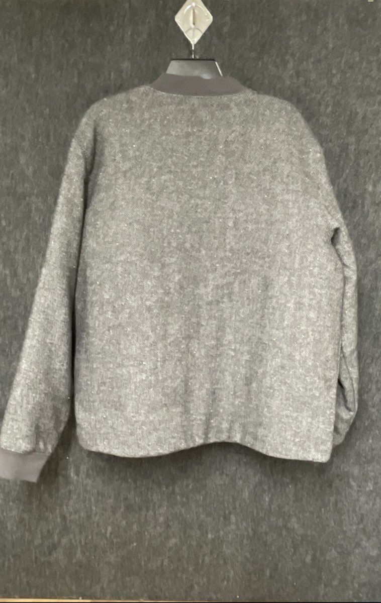 Old Navy Men's Gray Tweed Snap Front Bomber Jacket Quilted Lining Sz L NWT