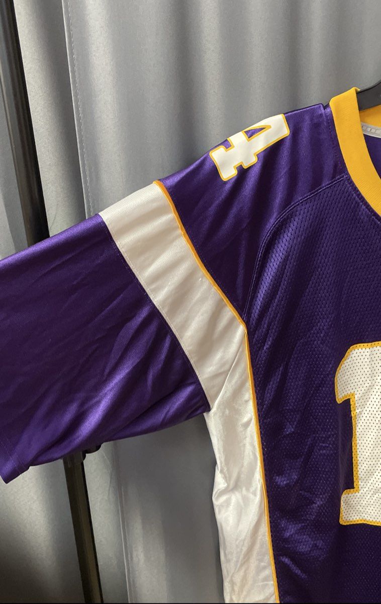 Vintage 2000s Reebok Minnesota Vikings Brad Johnson 14 Jersey Sz L