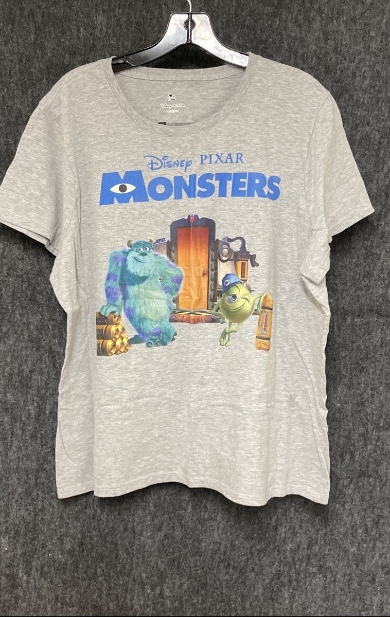 Disney Pixar Men's Monsters Inc Graphic T-Shirt Heather Gray Sulley Mike Sz 2XL
