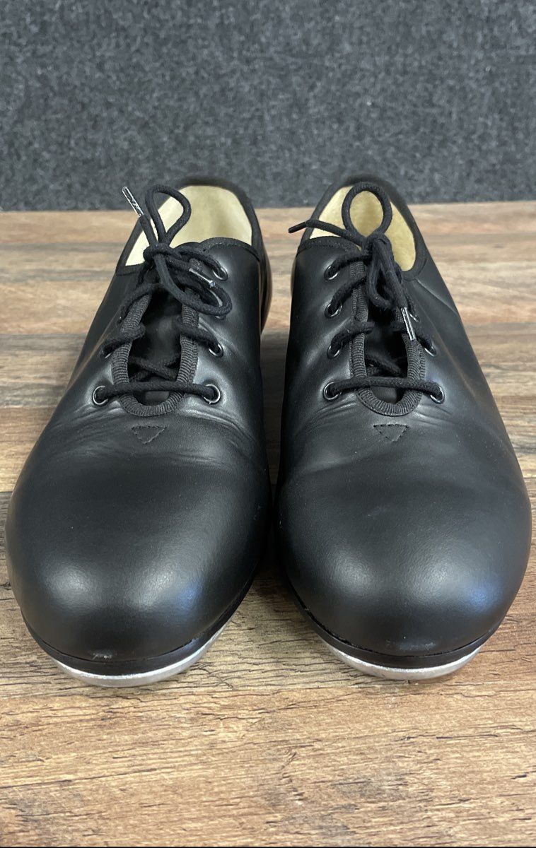 Capezio CG09 Premiere Black Leather Oxford Tap Shoes Tele Tone II Size 12M