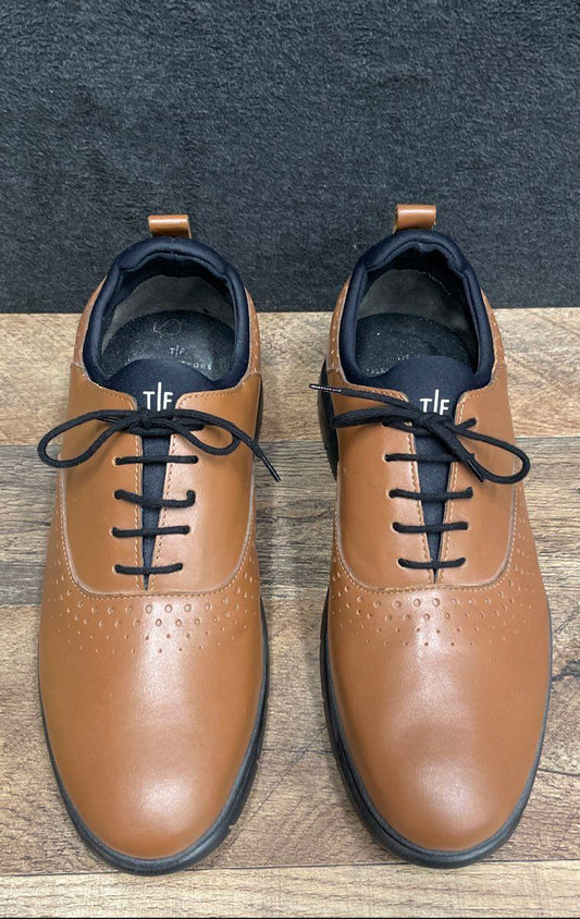 Tefors The Ultimatum Brown Leather Hybrid Dress Oxford Sneakers Men's Size 10