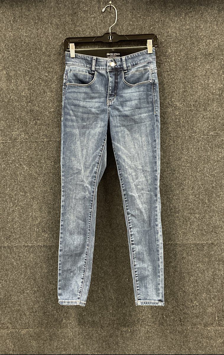 Frank Lyman Women's Blue High Rise Skinny Jeans Montreal Design Collection Sz S