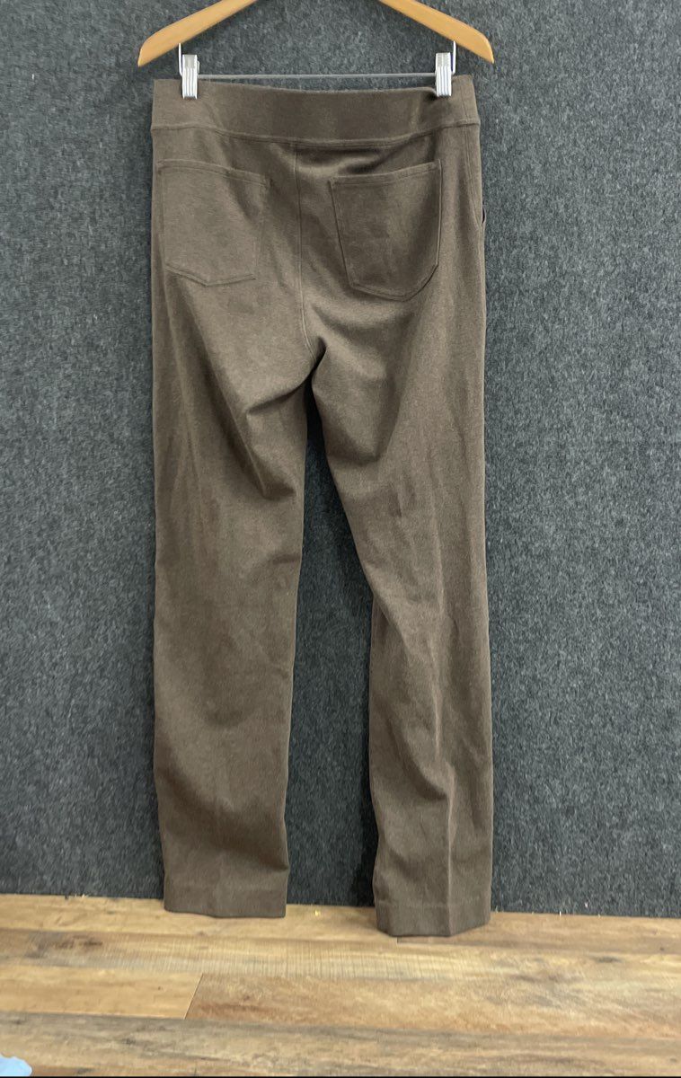 Duluth Trading Co Women's Brown Noga Naturale Straight Leg Pants Sz M x 33