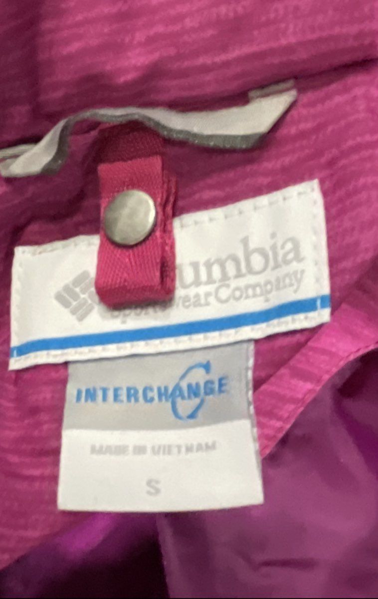 Columbia Women's Purple Bugaboo II Interchange Hooded Jacket Shell Size S