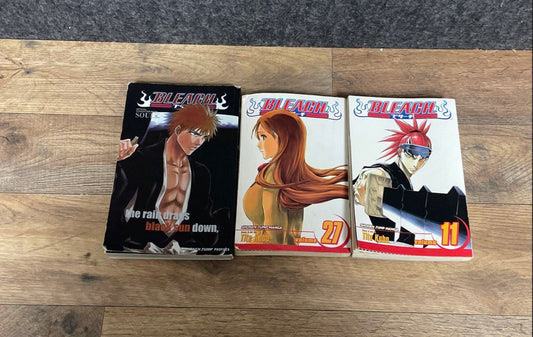 Bleach Manga Lot of 3 - Vol 11, 27 & SOULs Official Character Book