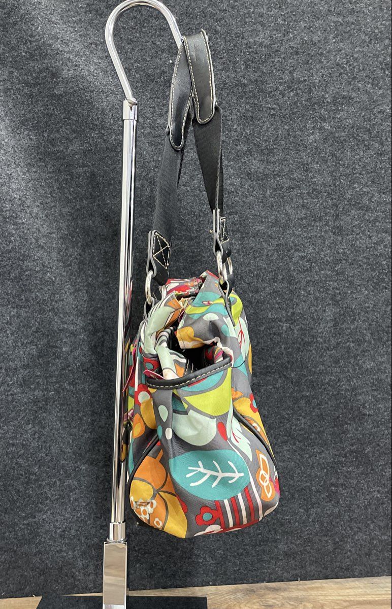 Lily Bloom Multi-Color Floral Fabric Shoulder Bag Tote Large