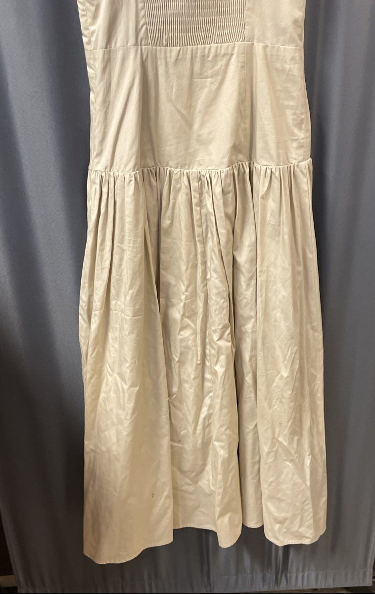Simply Vera Vera Wang Women's Khaki Smocked Back Midi Dress NWT Sz XS