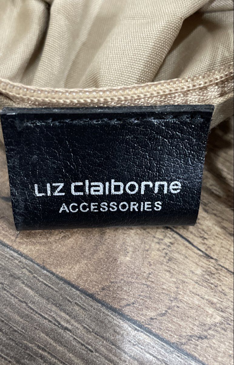Vintage 2000s Liz Claiborne Brown Metallic Jeweled Crescent Hobo Shoulder Bag