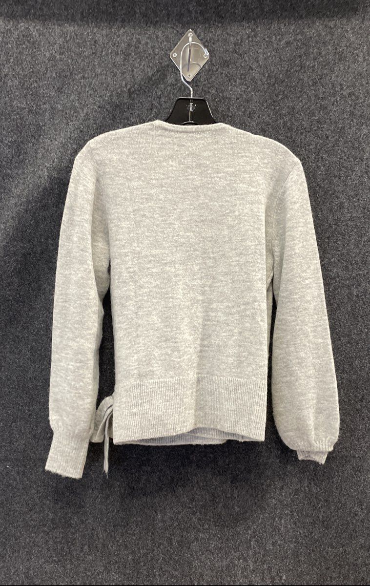 Loft Outlet Women's Gray Heather Wrap Cardigan Sweater Side Tie V-Neck Sz S
