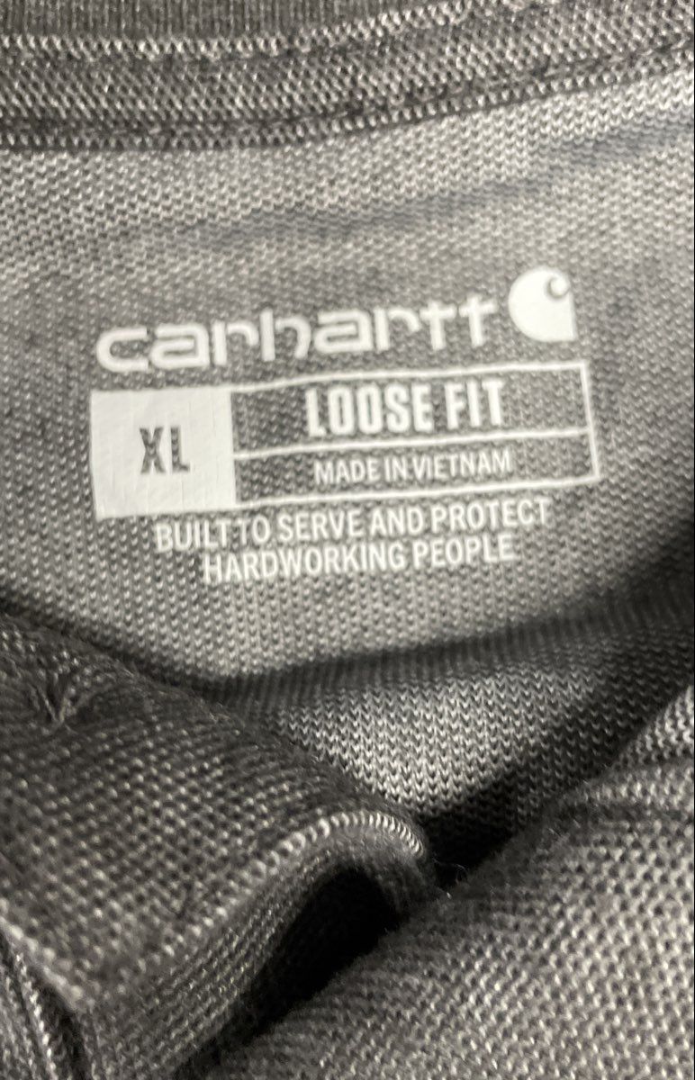 Carhartt Men's Contractor's Work Pocket Polo Charcoal Heather Gray Sz XL