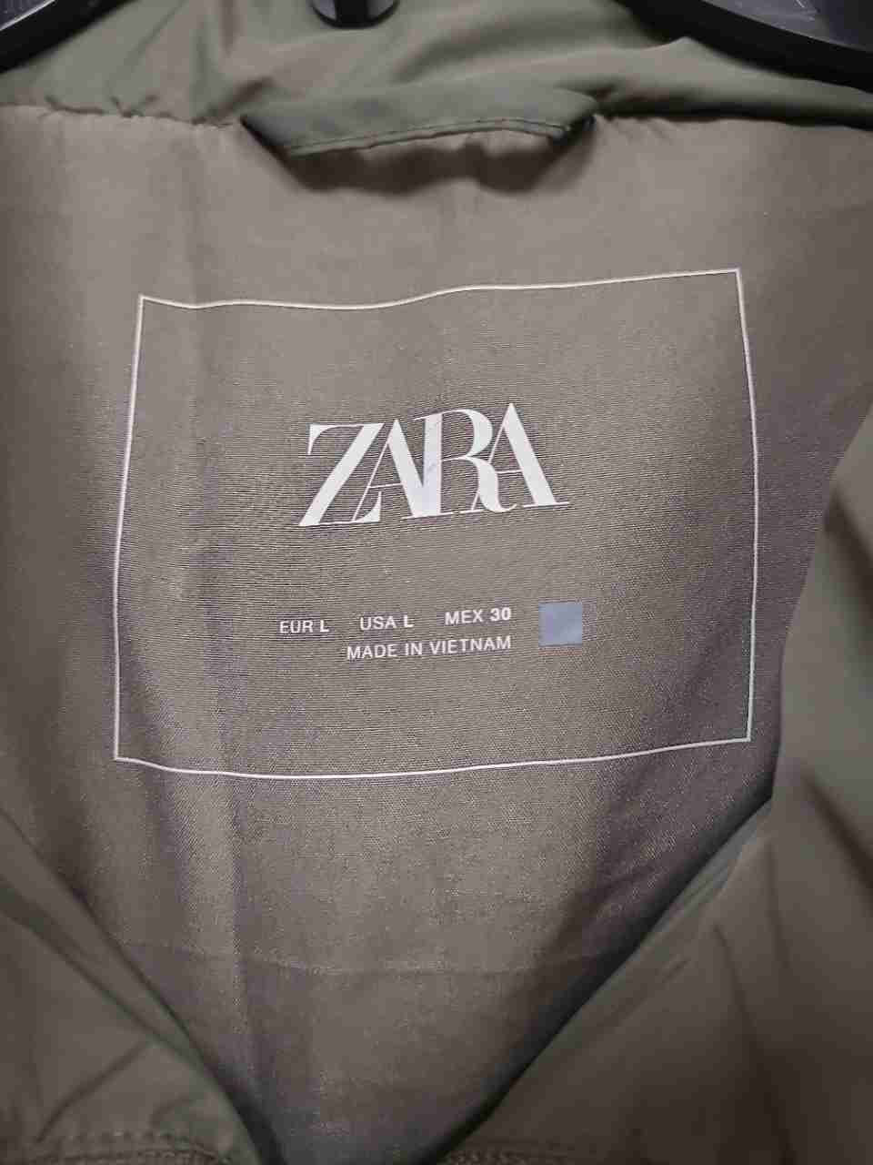 Zara Men's Taupe Quilted Puffer Vest Full Zip Padded Mock Neck Sz L