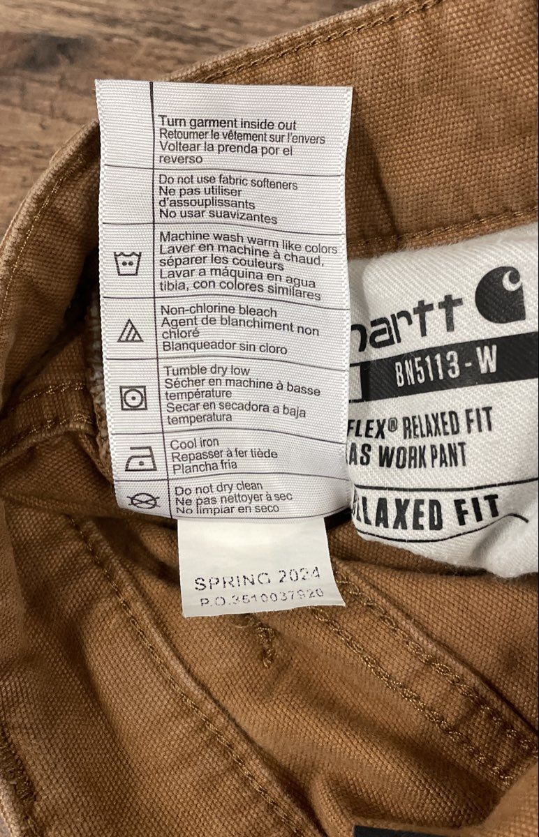 Carhartt Women's Brown Rugged Flex Relaxed Fit Canvas Carpenter Work Pants Sz 10