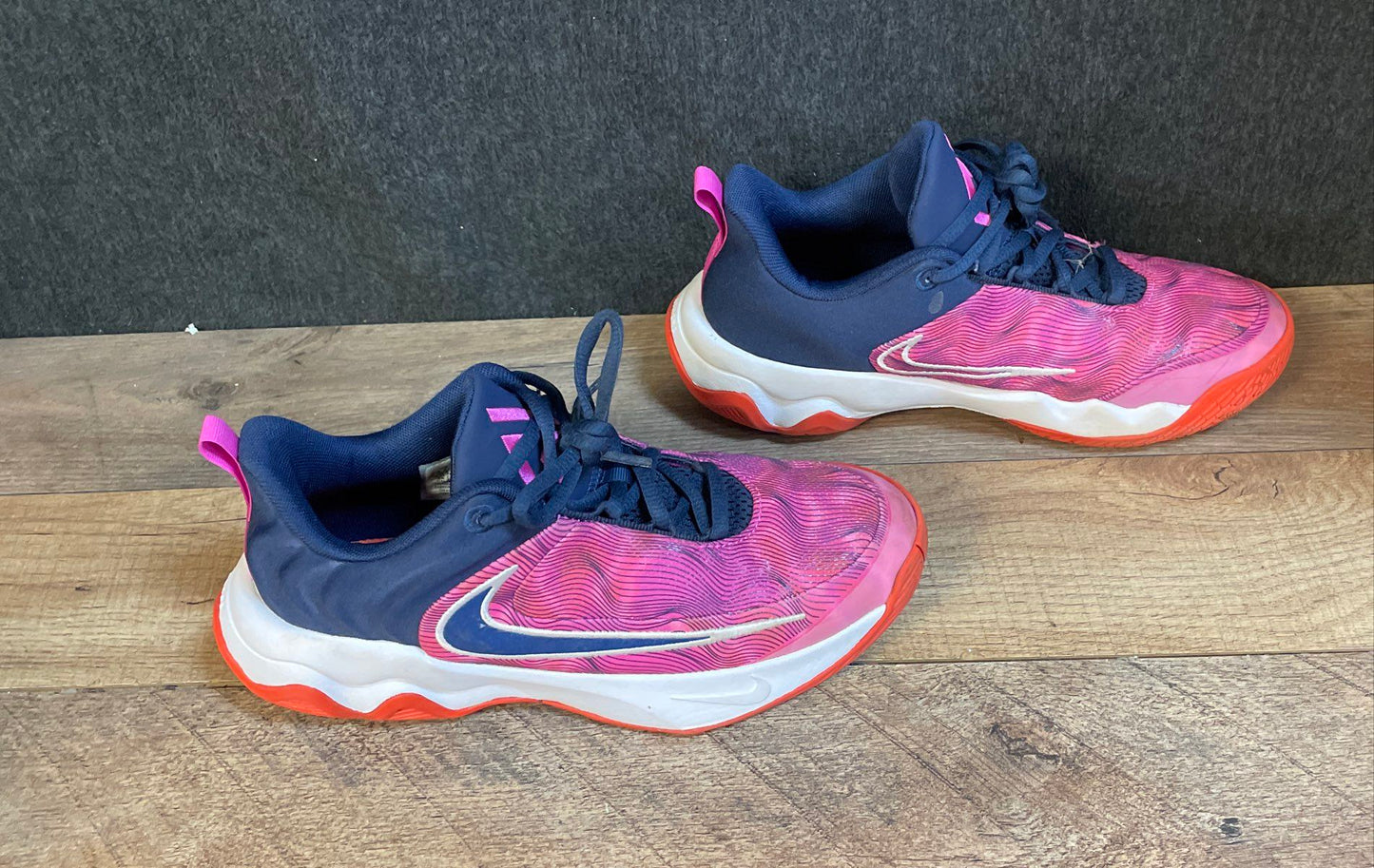 Nike Giannis Immortality 4 GS Beyond Pink Blue Basketball Shoes Size 4.5Y