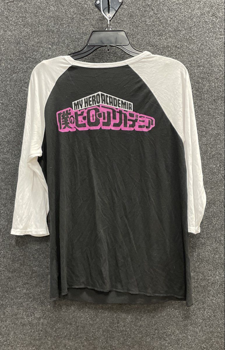 My Hero Academia Anime Character Graphic Raglan 3/4 Sleeve Shirt Funimation Sz L