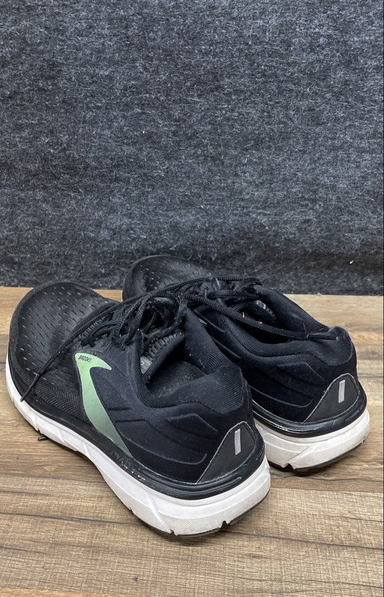Brooks Dyad 11 Black Ebony Green Running Shoes Men's Size 12 Extra Wide 2E