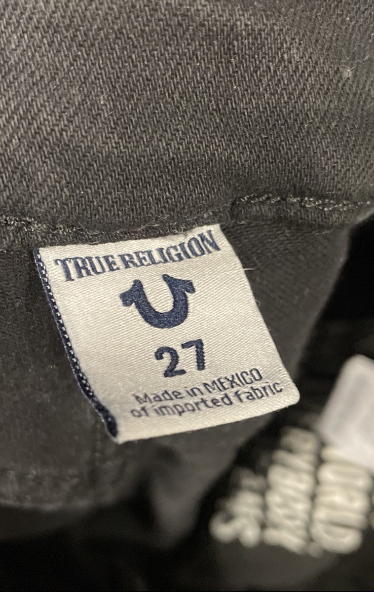 True Religion Women's Halle Mid Rise Super Skinny Black Jeans Size 27