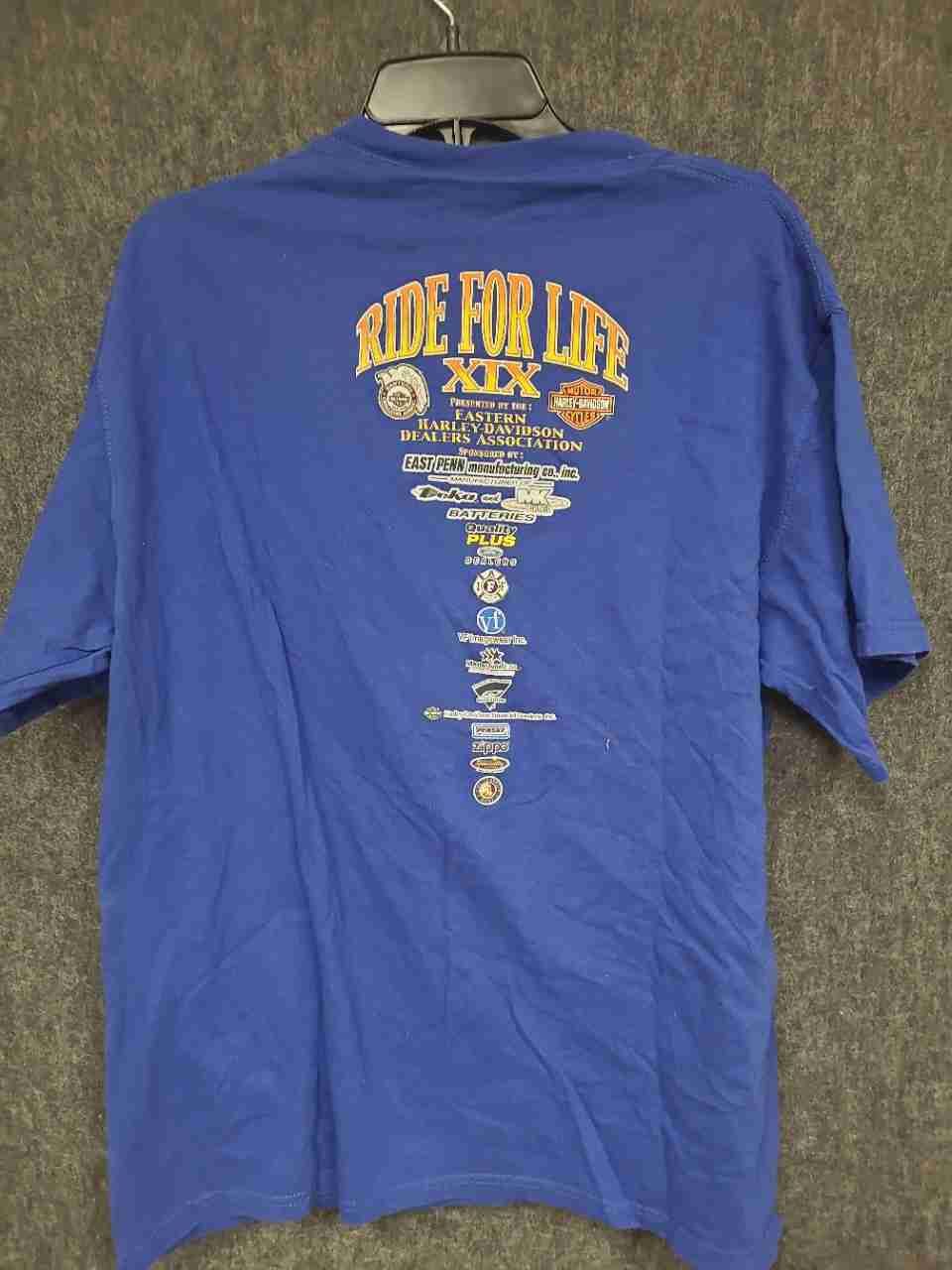 Vintage 2006 Harley-Davidson Ride For Life XIX MDA Benefit T-Shirt Sz L