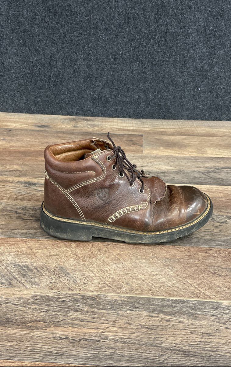 Ariat Canyon Brown Leather Lace-Up Ankle Barn Boots Women's Size 8.5 B