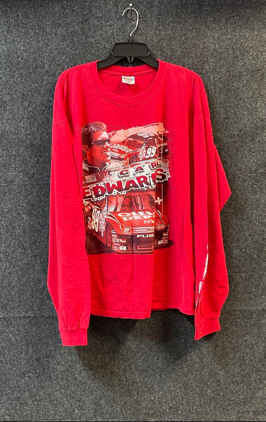 2000s NASCAR Carl Edwards #99 Office Depot L/S Shirt Chase Authentics Sz 2XL
