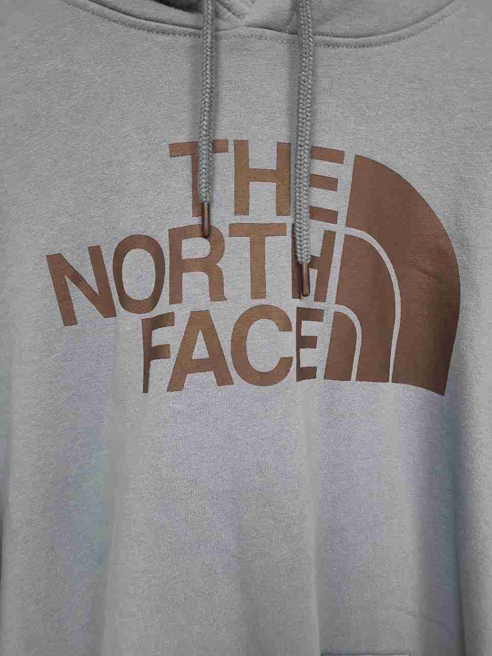 The North Face Men's Pullover Hoodie Blue Brown Big Logo Graphic Size XL