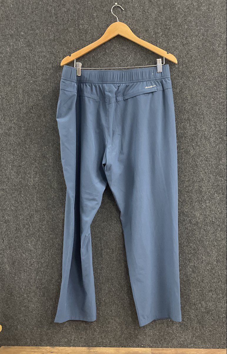 Eddie Bauer Women's Blue Departure Ankle Pull On Stretch Pants Size XL