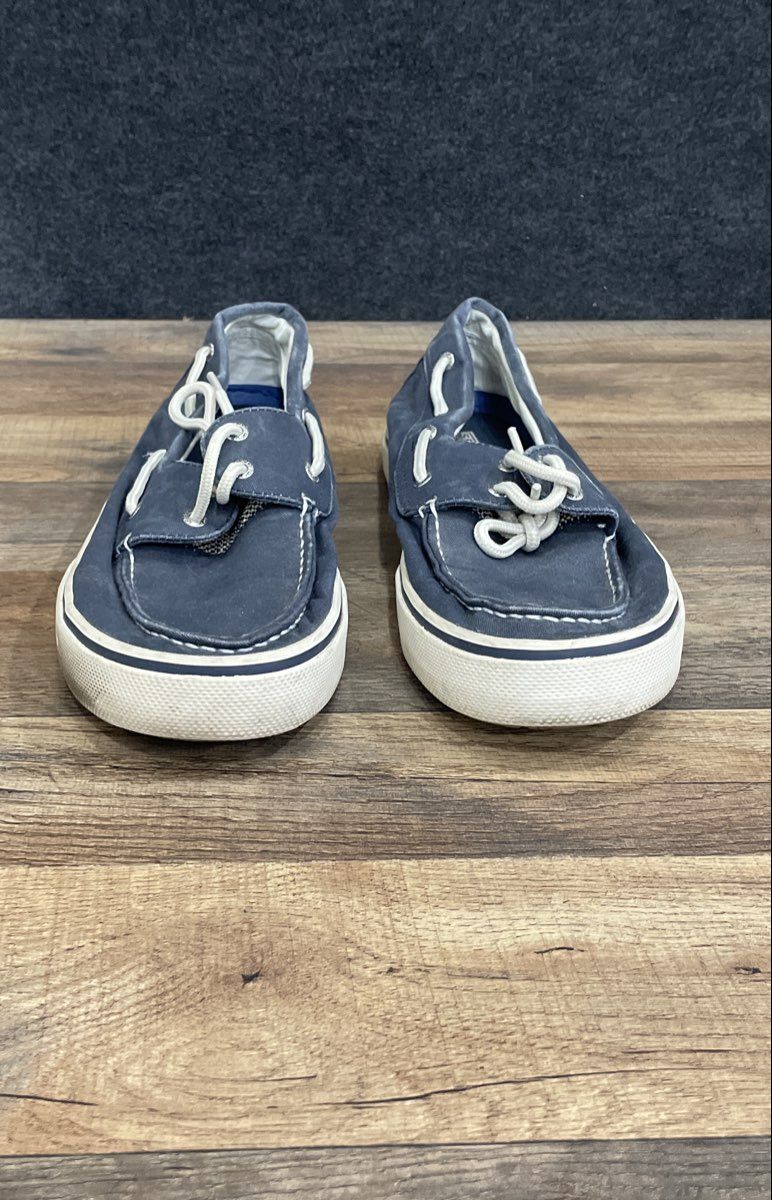 Sperry Top-Sider Bahama 2-Eye Grey Canvas Boat Shoe Sneakers Men's Size 12