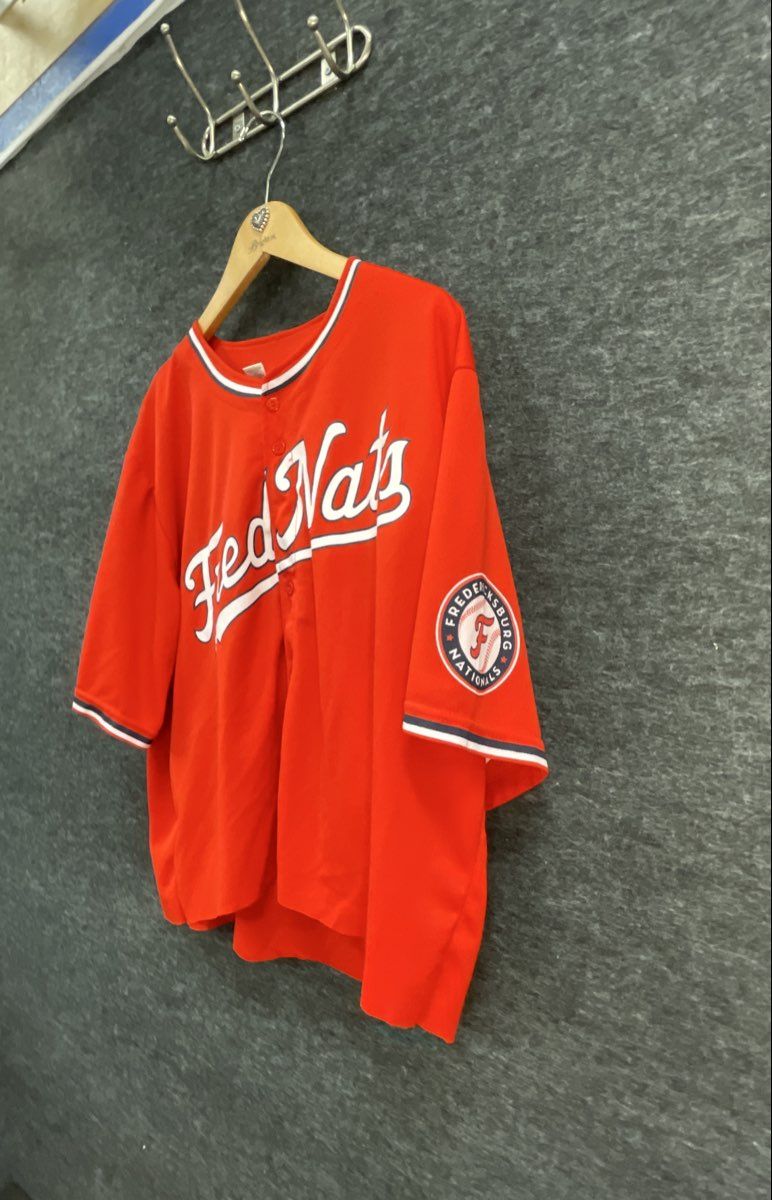Success Brands Fredericksburg Nationals FredNats Jersey Red ZMONEY 24 Men's XL