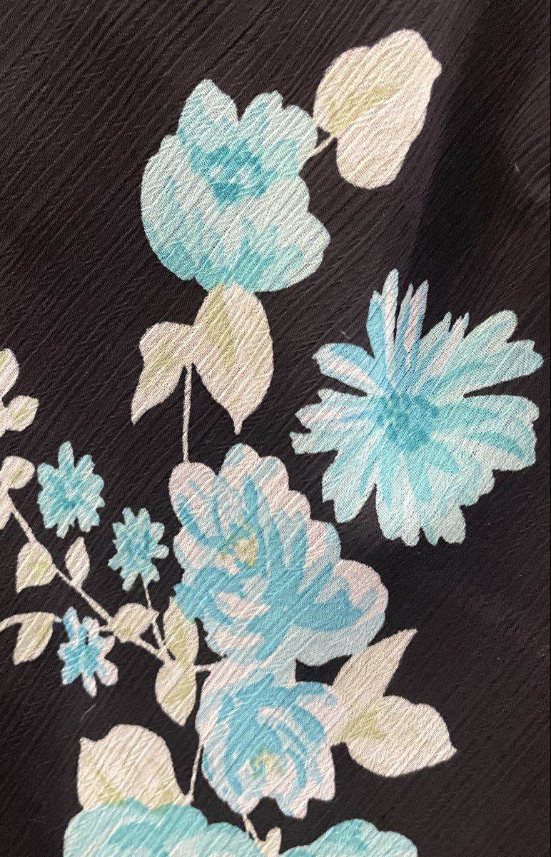 Vintage Y2K Studio I Women's Black Blue Floral Sleeveless Sheath Dress Sz 6P