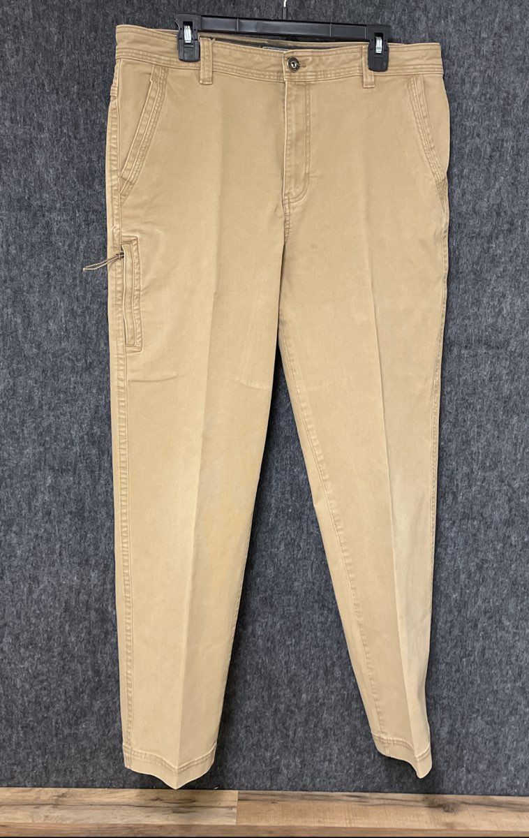 G.H. Bass & Co. Men's Tan Hard Service Canvas Utility Work Pants Size 36x32