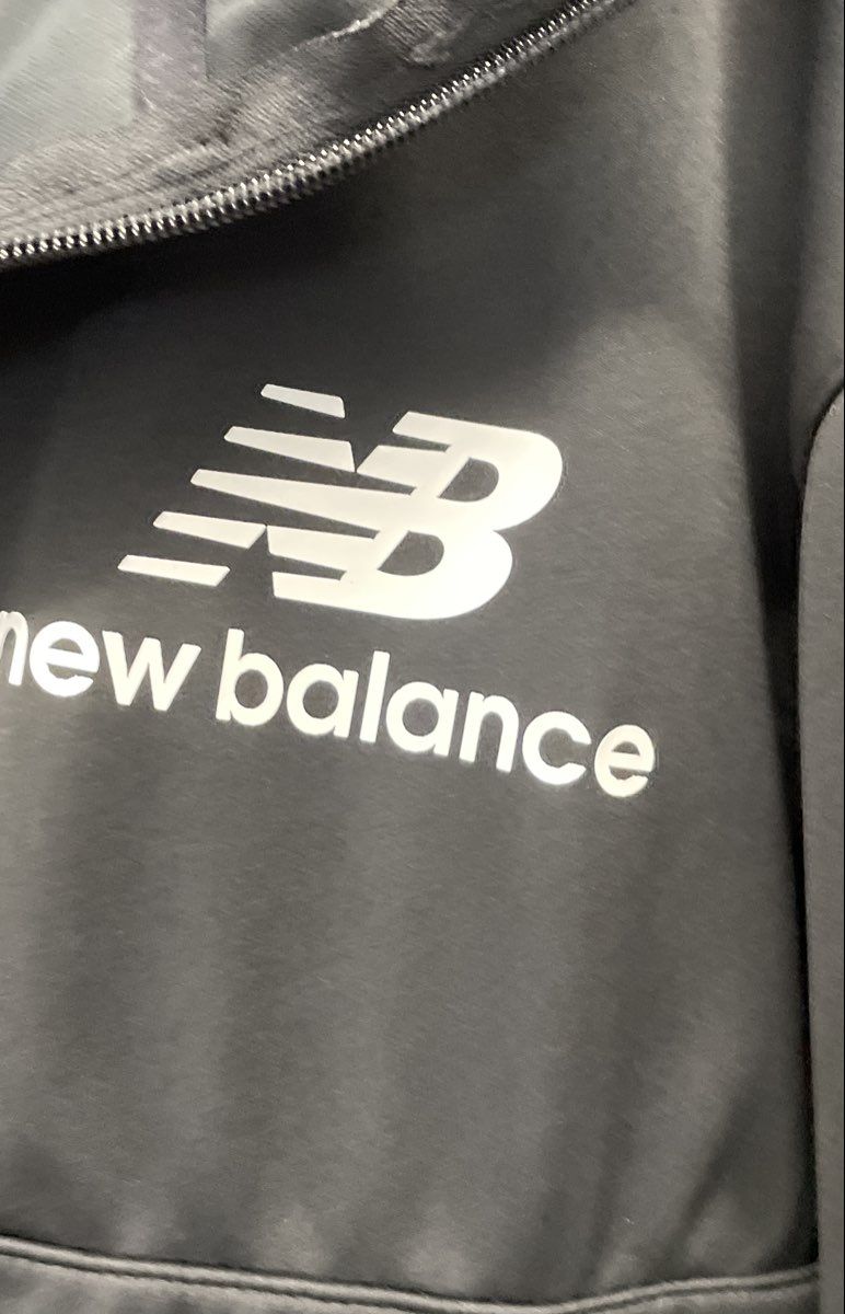 New Balance Men's Black Hooded Anorak Windbreaker Jacket 1/4 Zip Size M