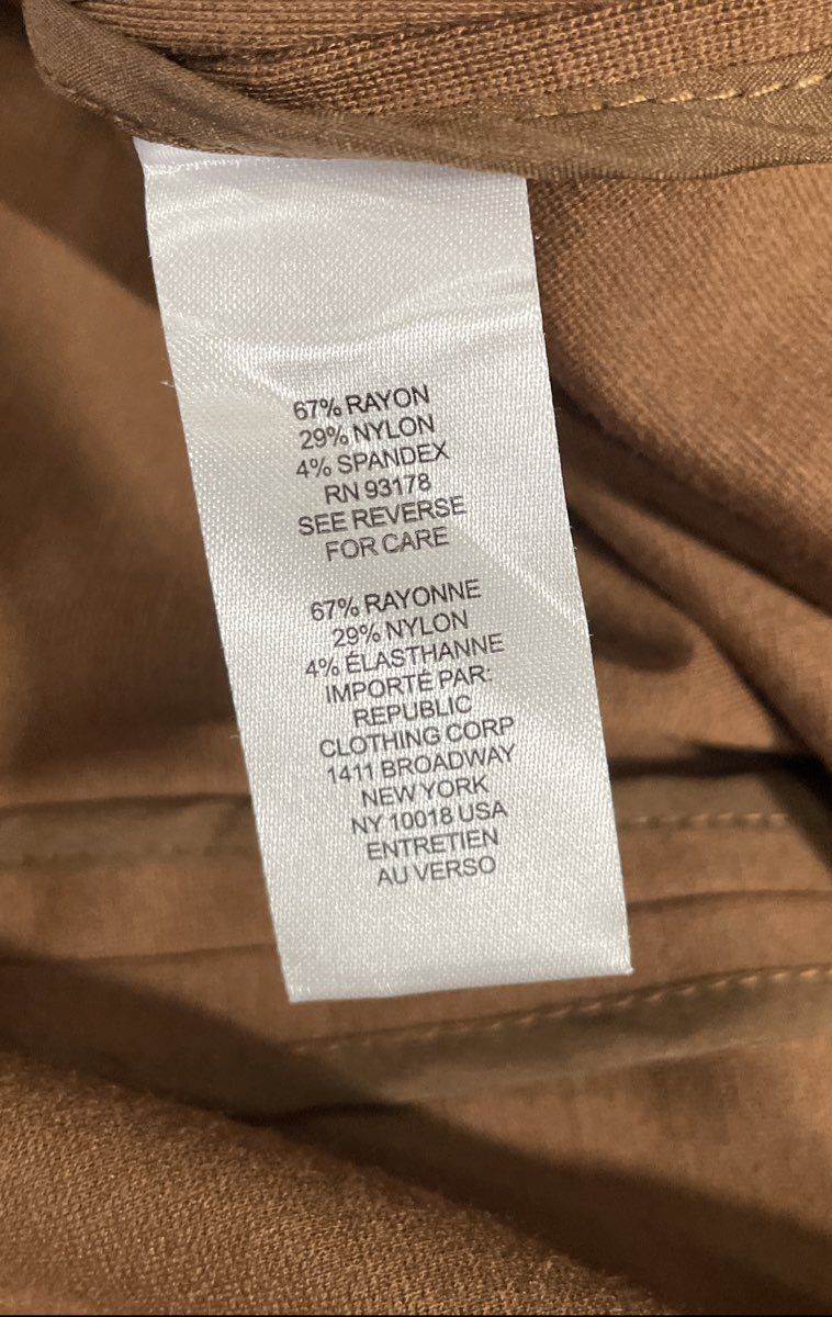 Tahari Women's Cognac Brown Belted Open Front Rayon Blend Jacket NWT Sz 4