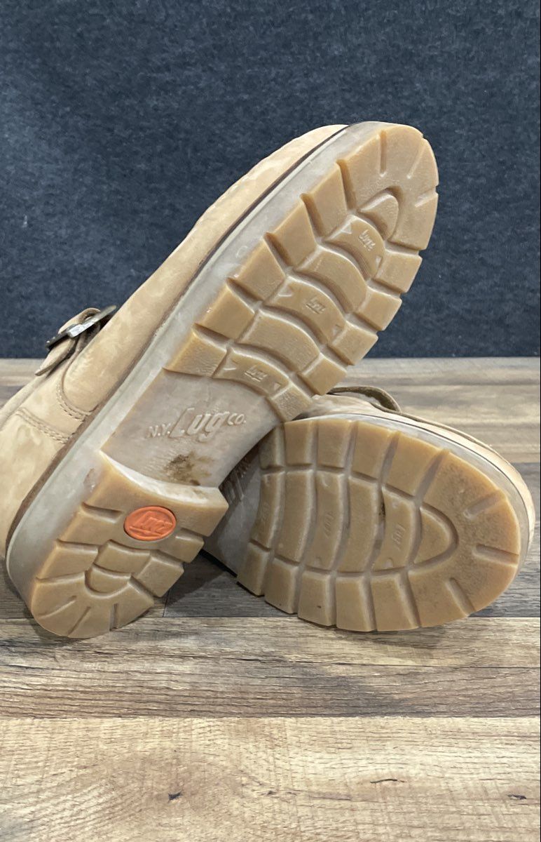Lugz Morrison Tan Wheat Moc Toe Buckle Strap Casual Shoes Men's Size 9.5