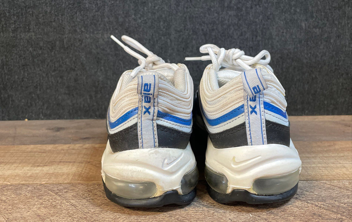 Nike Air Max 97 White Game Royal Black Sneakers Youth Size 6.5Y